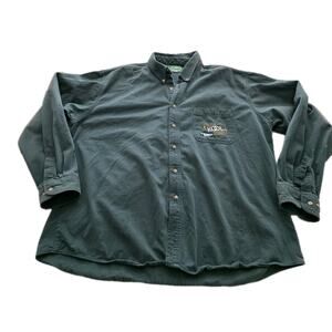Team Kool Green Official TKG Gear Vintage Green Cotton Button-Up Shirt XL